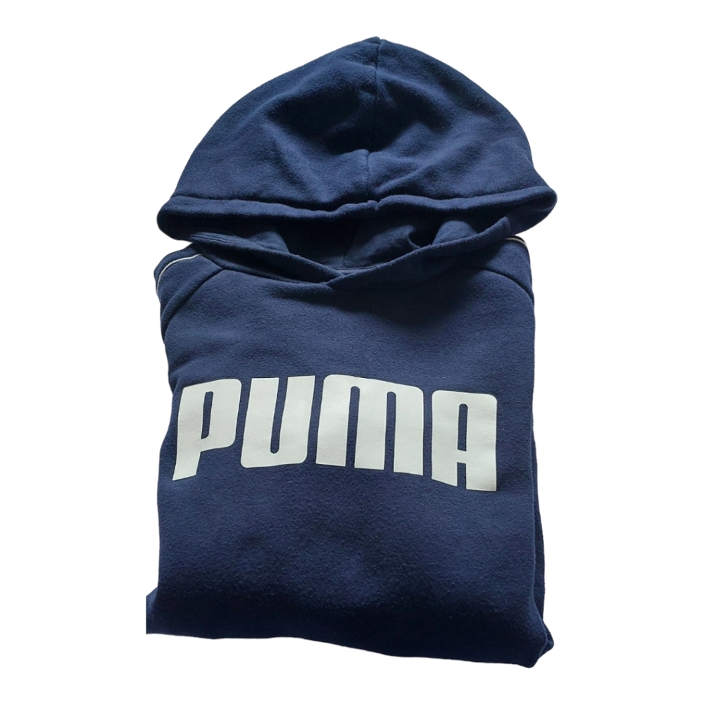 Puma Hoodie Sweatshirt Men's Youth Navy Blue XXL